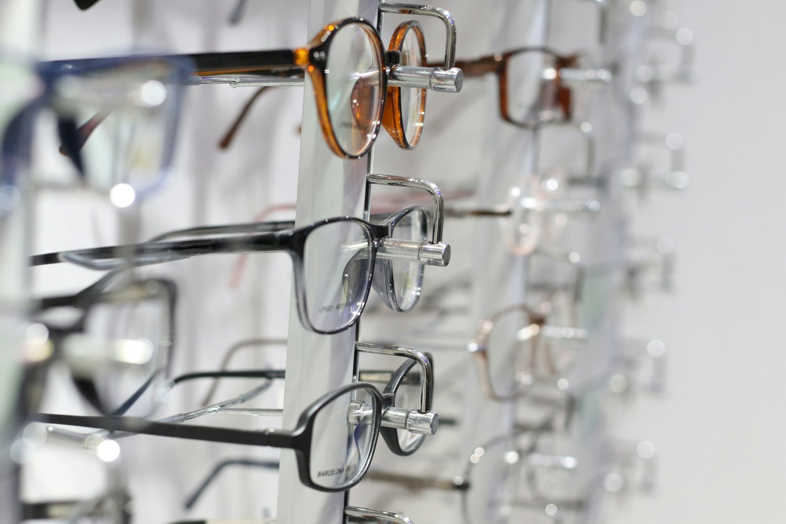 Silver metal frames on a clean surface