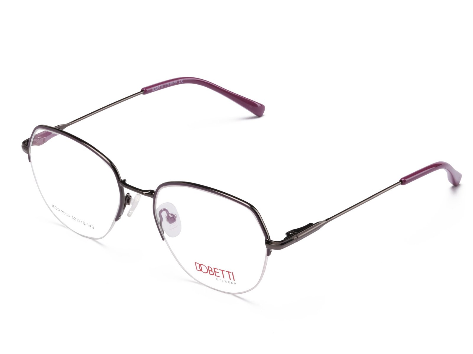 GUNMETAL WITH PURPLE / DEMO LENS