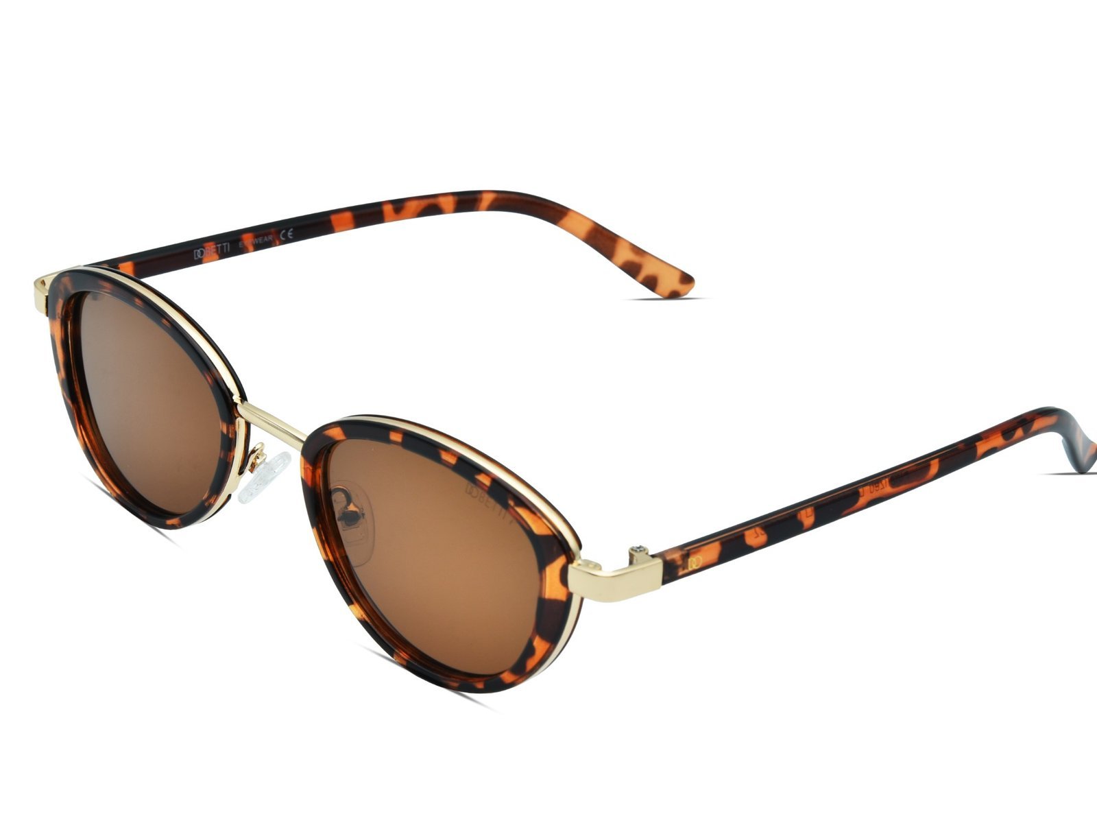 DOBETTI DBSG-5006 Premium Polarized Retro Round Cat-Eye Sunglasses