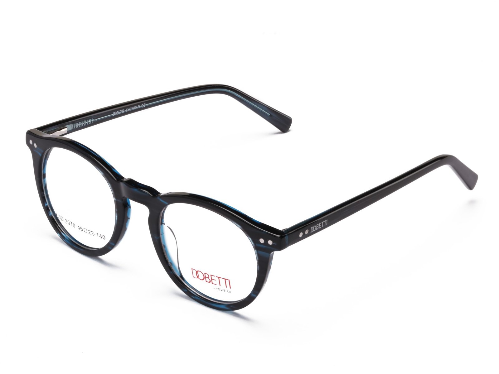 BLACK WITH BLUE / DEMO LENS