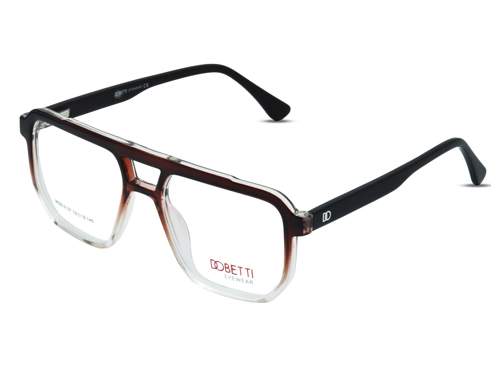 DOBETTI -3137 Dobetti Premium Double-Bridge Geometric Navigator Full Rim Eyeglass Frame