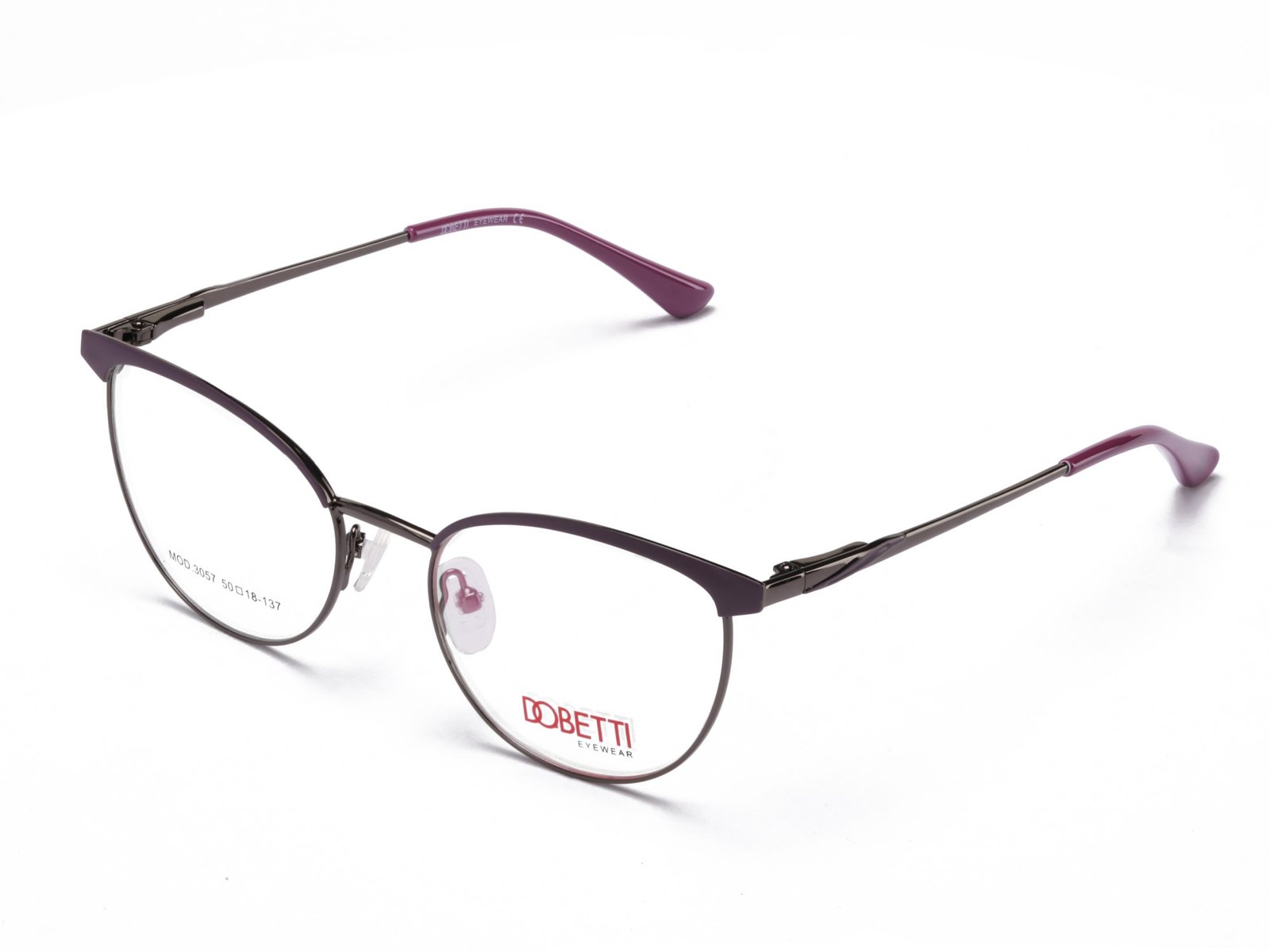GUNMETAL WITH PURPLE / DEMO LENS