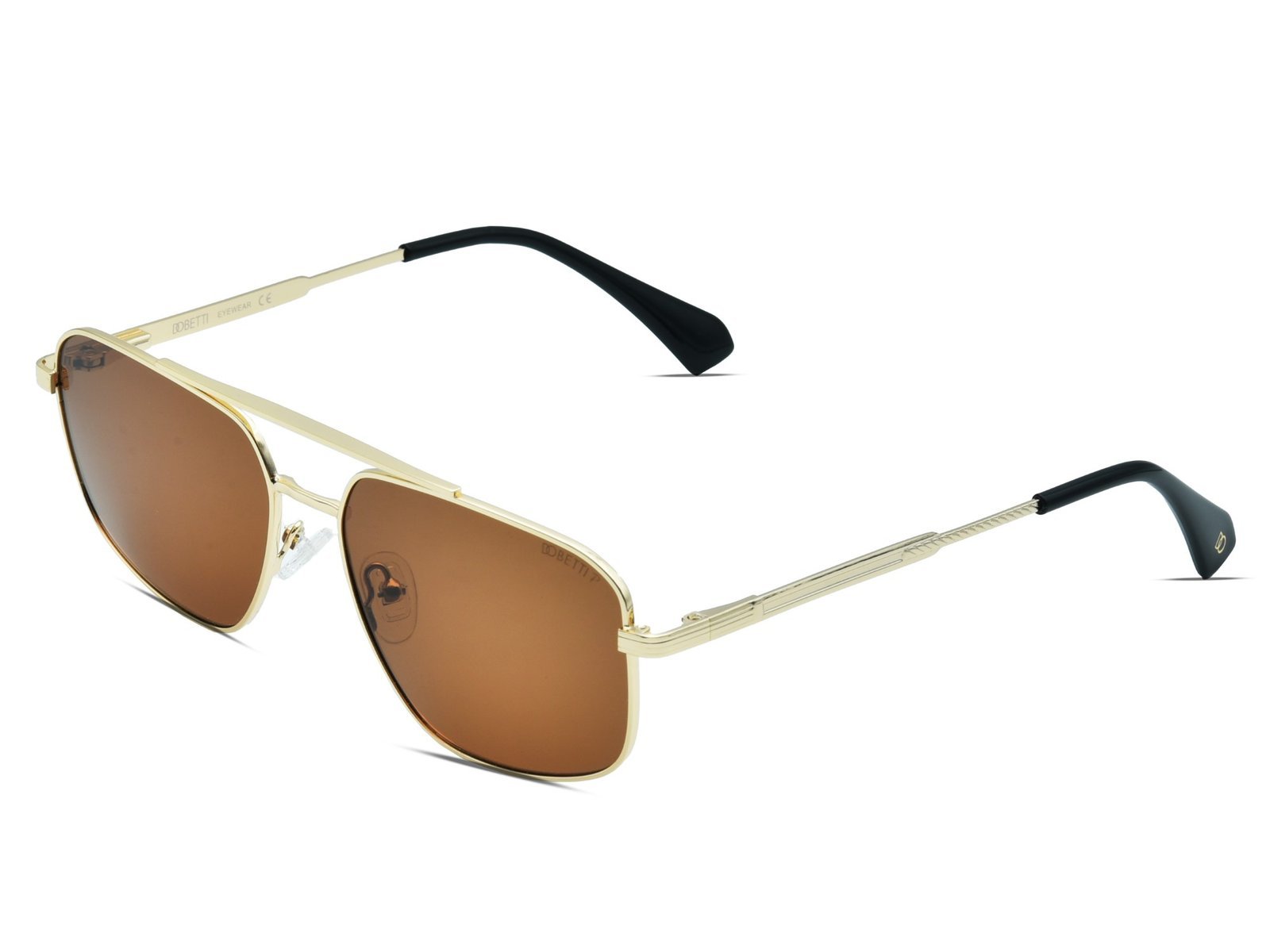 DOBETTI DBSG-5010 Premium Polarized Squared Navigator Metal Sunglasses