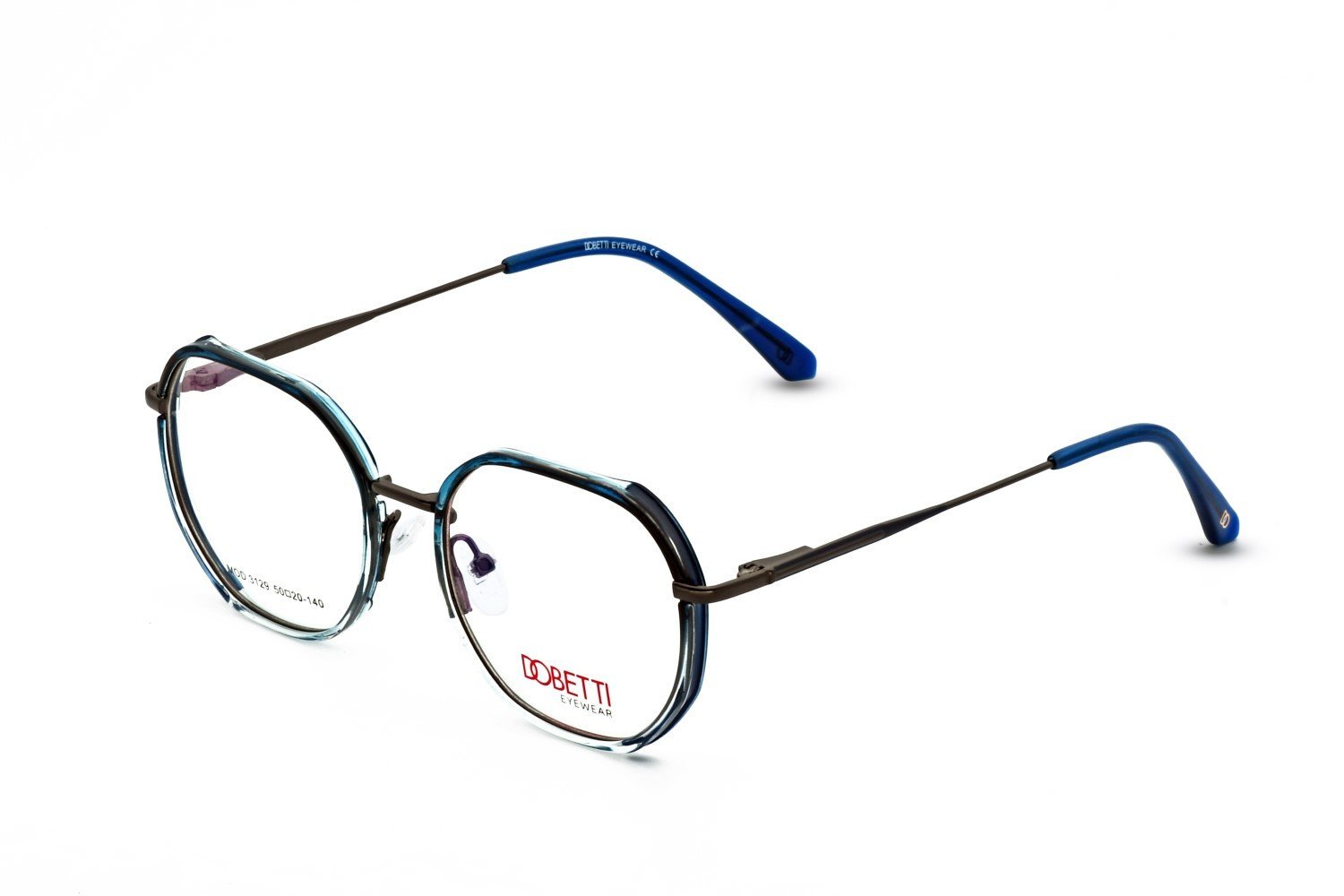 GUNMATEL WITH LIGHT BLUE / DEMO LENS